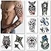 8 Fogli Di Trasferimento Temporaneo Tatuaggi Per Ragazzi Uomini E Adolescenti - Adesivi Falsi Per Braccia Spalle Petto Posteriore Tribale Scorpione Rosa Tatuaggio Per Halloween Realistico Impermeabile