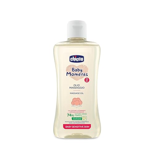 Immagine del prodotto Chicco Baby Moments Olio Massaggio Sensitive, Formula Naturale, Nutre e Idrata la Pelle - 200ml