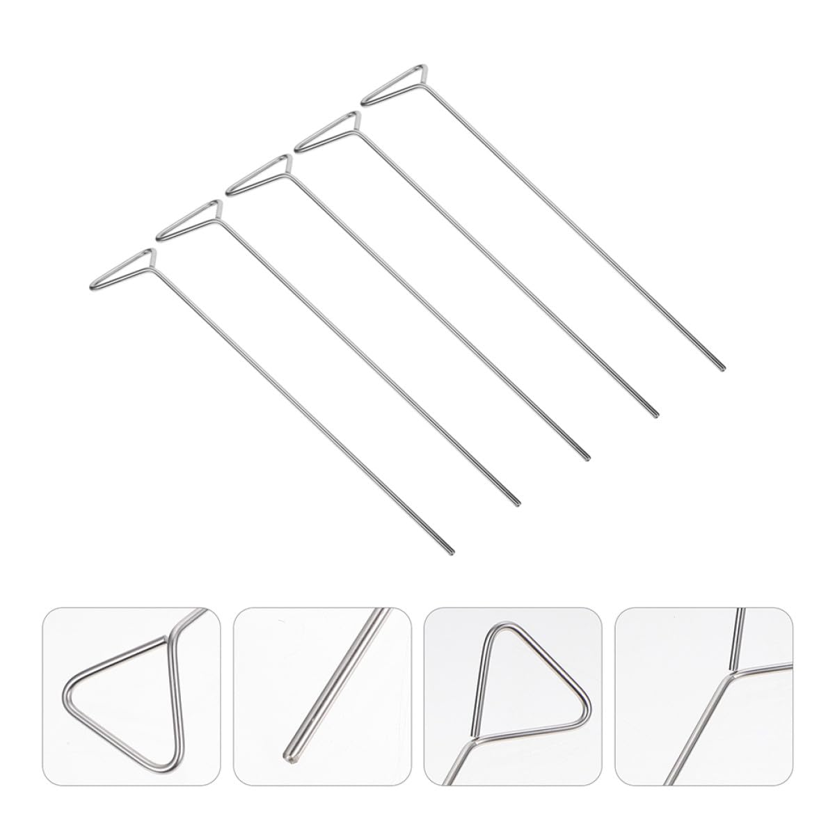 5Pcs Stainless Steel Cell Spreaders Set, Triangle Spreading Rods Scraper for Laboratory Use, Wide Spreading Tools for Cell Culture and Agar Plates