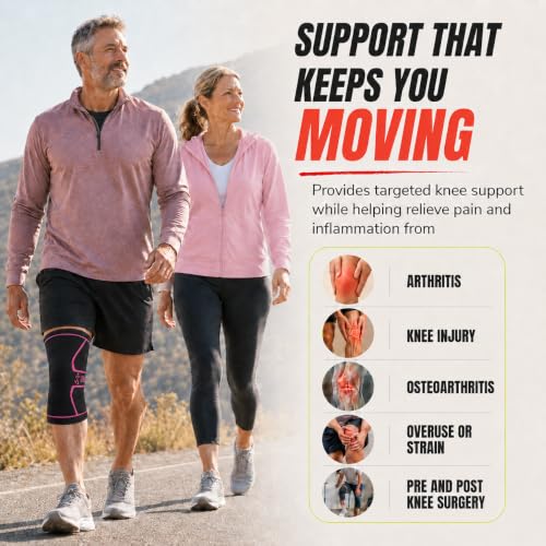 Image of Knee Brace for Men and Women Knee Compression Sleeve Knee Support Wraps for Arthritis Joint Pain Relief, Workout, Swelling, Sports, Circulation, Running, Recovery for ACL & Meniscus Tear