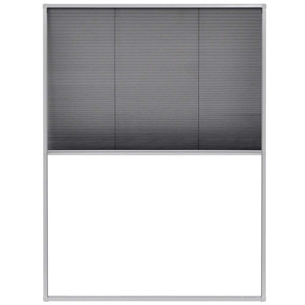 Insektenschutz-Plissee für Fenster, Aluminium, 60 x 80 cm