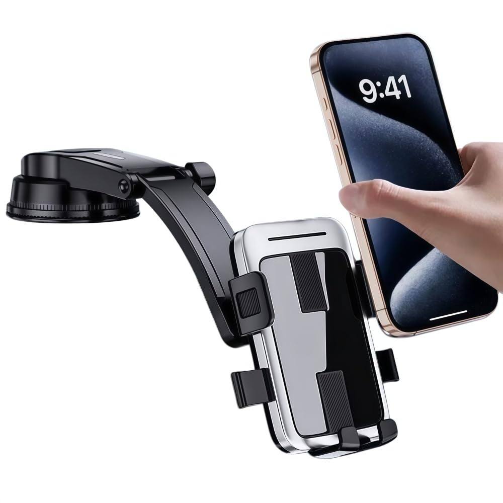 Porte téléphone voiture ventouse réglable rotation 360 degrés pour smartphone