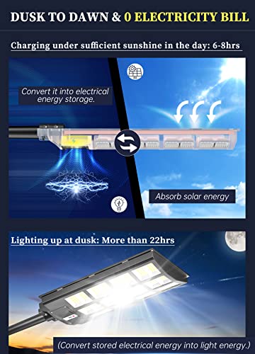 Gefolly 1500W Solar Street Light Outdoor, Wide Angle 216000Lm Commercial Parking Lot Light Dusk To Dawn 6500K Solar Flood Light Ip67 Solar Lamp #TOP1