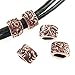 Copper Jardin Barrel Leather Crimp Beads, TierraCast Pewter ID 4X2mm (5 Pieces)