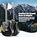 ALLSET Left Hand 12 String Guitar Acoustic Electric | Full Size Guitar with Cutaway, Spruce Top Guitarra Acustica, AUX Strap, Strings, Pick | Fingerstyle Kit for Live Performance | (Black)
