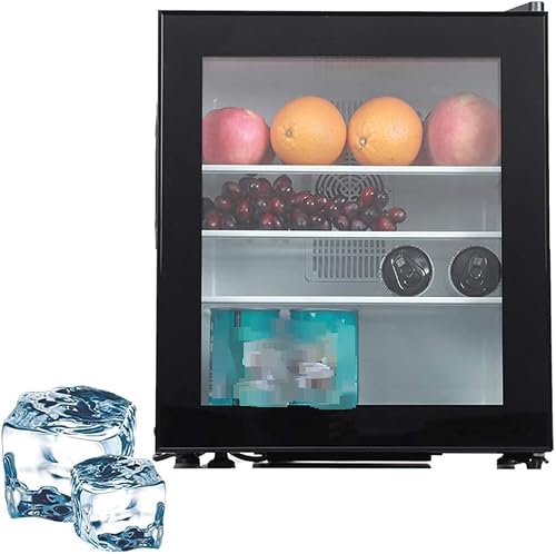 Compact 30L Mini congélateur, Réfrigérateur Vertical 28dB Silencieux avec Serrure, économe en énergie pour l'appartement de Bureau, Design Noir élégant, idéal pour Les Boissons Snacks Stockage