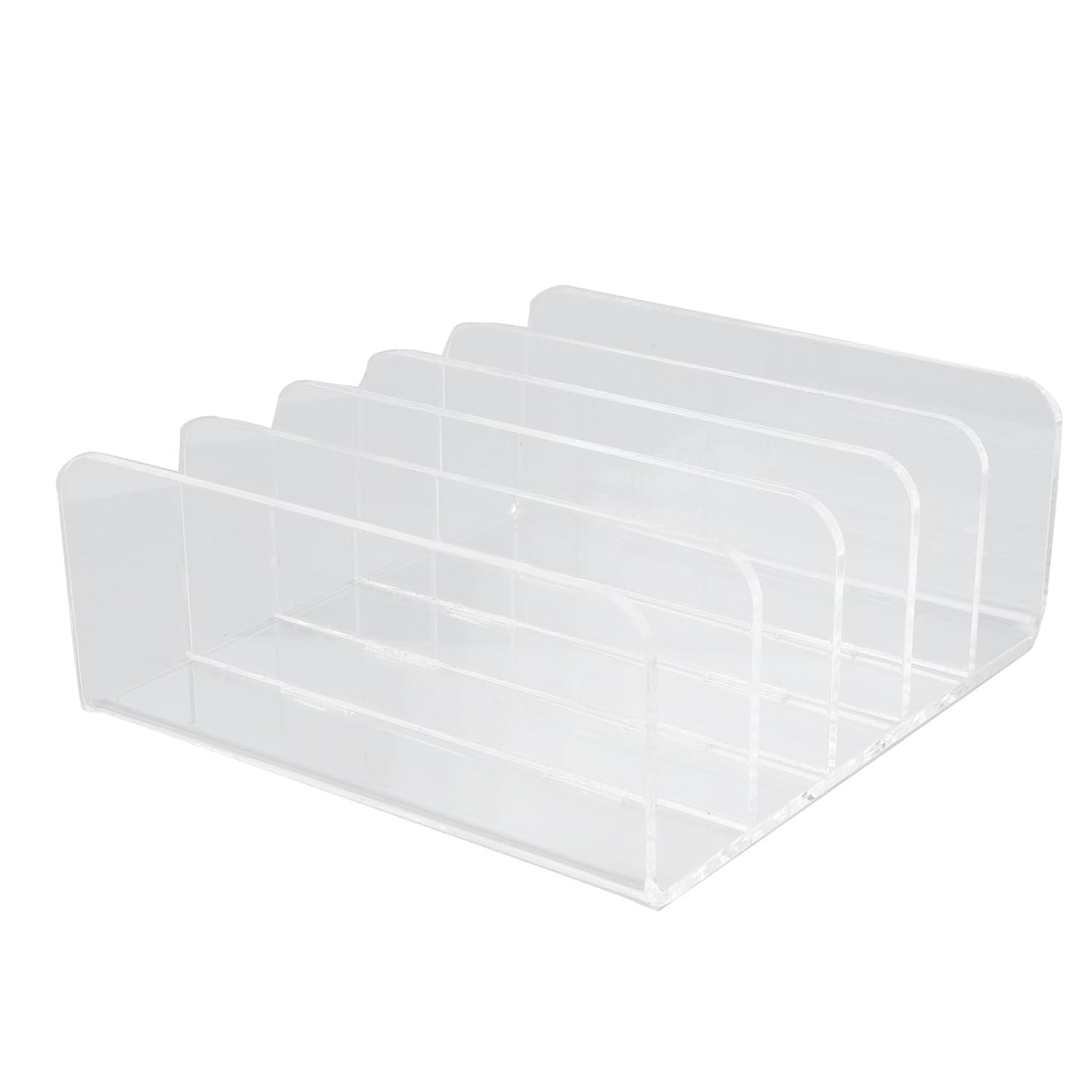 Acrylic Mail Sorters, 5 Compartment Clear Desktop File Acrylic Office Document Sorter Mails Storage for Office Home School Desk Organization