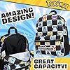 Pokemon Backpack for Kids Teens Pikachu Anime School Bag Daypack Backpacks for Daycare Sports School Supplies Gifts for Kids (Black/White) - Image 3