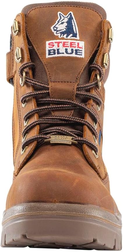STEEL BLUE 100% COMFORT Southern Cross Zip Ladies 6-Inch Work Boot – ErgoDefender Steel Toe, Side Zip, TPU Outsole, Trisole Comfort, Antimicrobial Lining