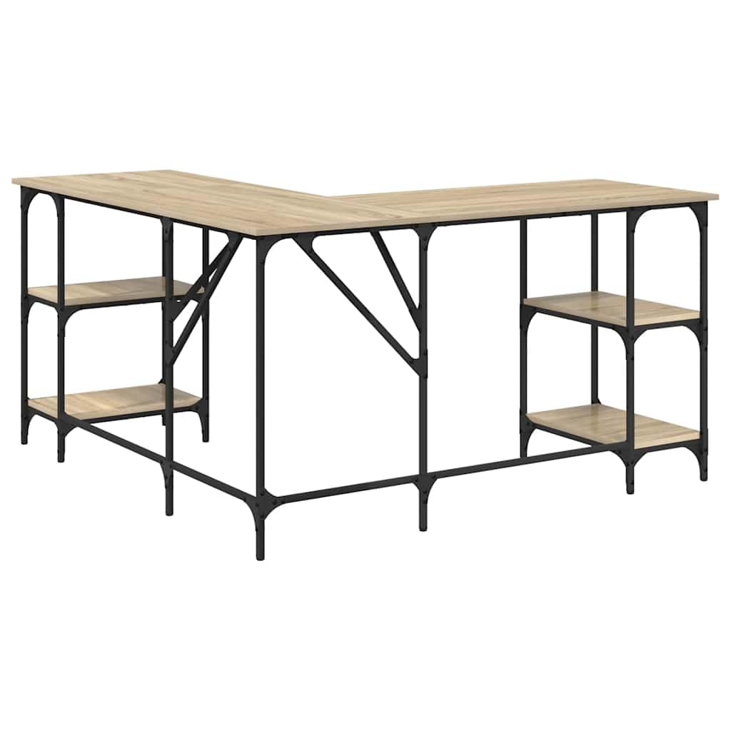 vidaXL Escritorio, Mesa de Estudio, Escritorio para Ordenador Documentos, Mueble para Oficina Despacho, Madera de Ingeniería Roble Sonoma