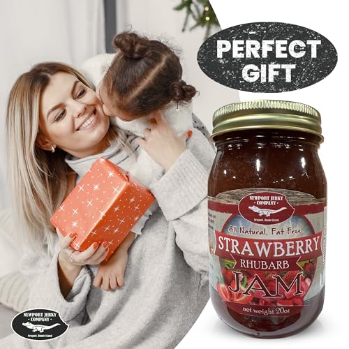 Gourmet Strawberry Rhubarb Jam 20oz Handcrafted Small Batch (All Natural)