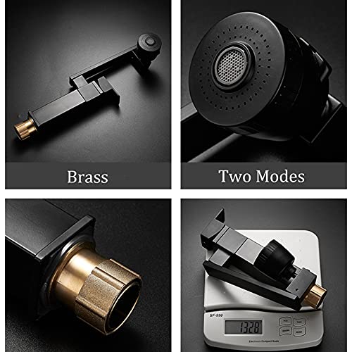 Mitigeur noir lavabo monotrou pivotant pour éliminer les éclaboussures - 8