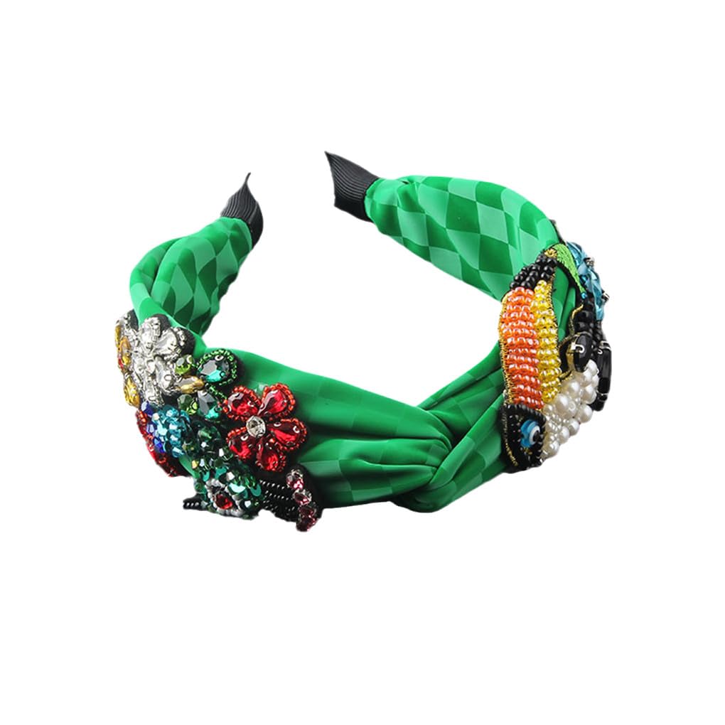 Cerchietto per capelli da donna intarsiato con strass fiore fiocco fascia per festa accessori di nozze 3 fasce per capelli