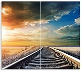 Set aus 2 qualitativ hochwertigen Abdeckplatten der Marke Wallario, aus bruchresistenten Glas