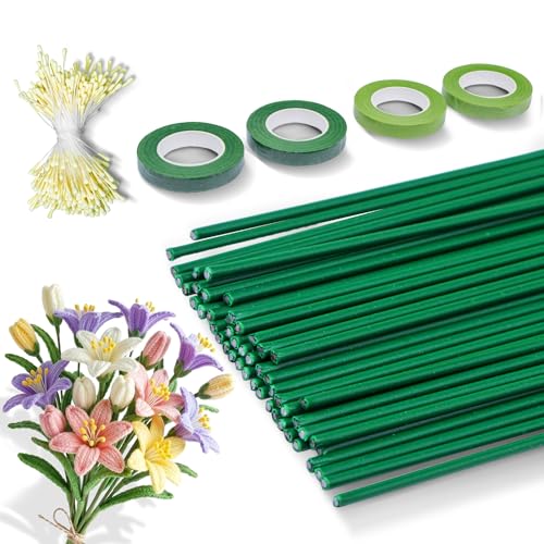 Pfeifenreiniger Blumen Staubblätter, mit Floristenband & Blumendraht Stäbe, Idea