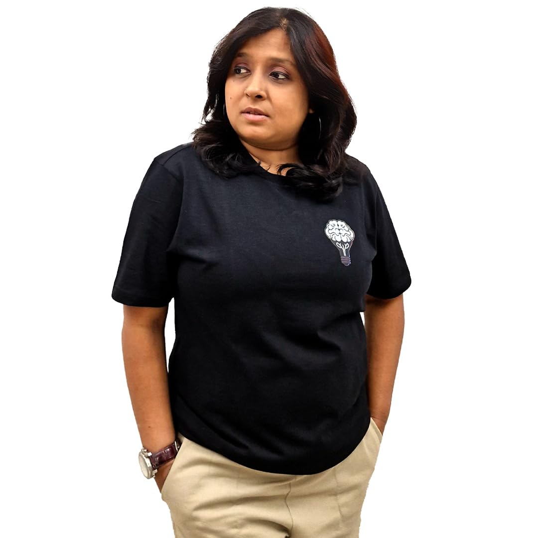 Think Big Graphic T-Shirt, Black, Cotton, Unisex, Round Neck, Half Sleeve