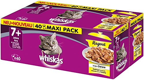 whiskas Nourriture pour Chats âgés de 7 Ans et +