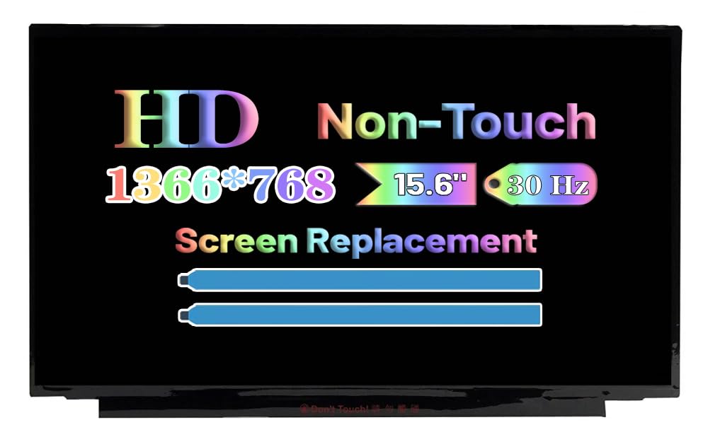 HD Non-Touch Screen Replacement for HP 15-DW 15-DW0XXX 15-DW1XXX 15-DW2XXX 15-DW3XXX 15.6" 1366 * 768 30 Pins LCD LED Display Panel