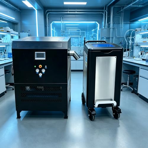 Dry Ice Processing Kit, Blaster and Pellet Creator, Mode Switch Featured Large Scale Industrial Pack for Customized Granule Making Multifarious Maintenance Projects with Nozzle Accessories