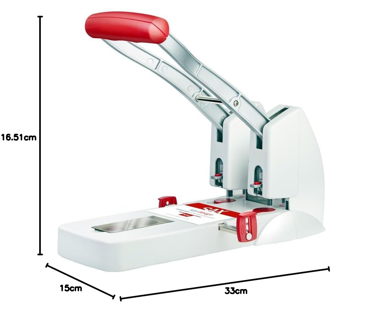 SAX Design 0-908-10 Profilocher/Kraftlocher | 150 Blatt | geringer Kraftaufwand | 2-fach & 4-fach Lochung