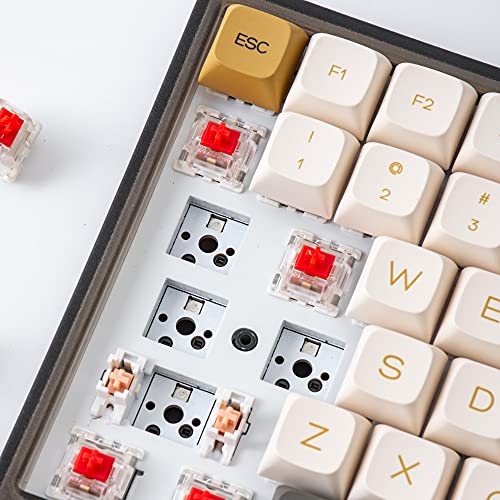 Image of YUNZII KC84 Pro Hot Swappable Mechanical Keyboard 84-Key Gaming Keyboard with Translucent ABS Case, RGB Backlit for Mac /Win /Gamers (Gateron Brown Switch, Shimmer)