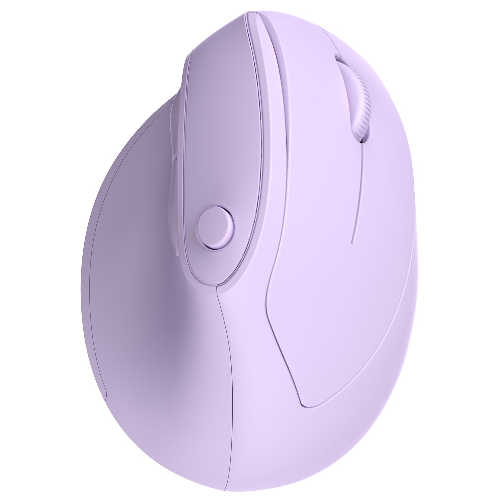 Ergonomische Maus, Kabellose Bluetooth Vertikale Maus mit Dual Verbindung (Bluetooth 5.0 & USB-A) Leise Ergo Maus für Windows Mac iPad OS PC Laptop Lila