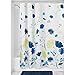 Produktbild iDesign 63320EU Aster Floral Duschvorhang, Stoff, blau / limettengrün, 183 x 0,254 x 183 cm