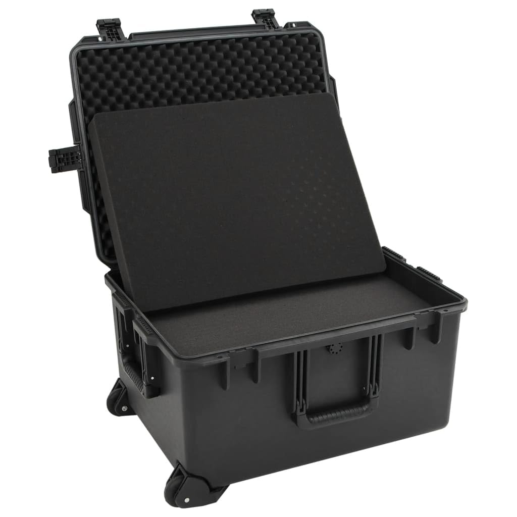 Tomostar Fotokoffer, Hartschalenkoffer für den Außenbereich, Transportkoffer, Schutztasche, tragbar, Schwarz, 62,5 x 49,5 x 37 cm, PP