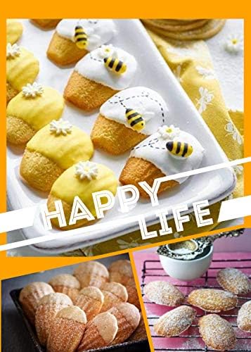 KeepingcooX® 12-Hole Non-Stick Madeleine Tray, 34 x 24 cm | Madeleines Baking Mould with Handles - Double Bright Color, Reusable Silicone, Random Color