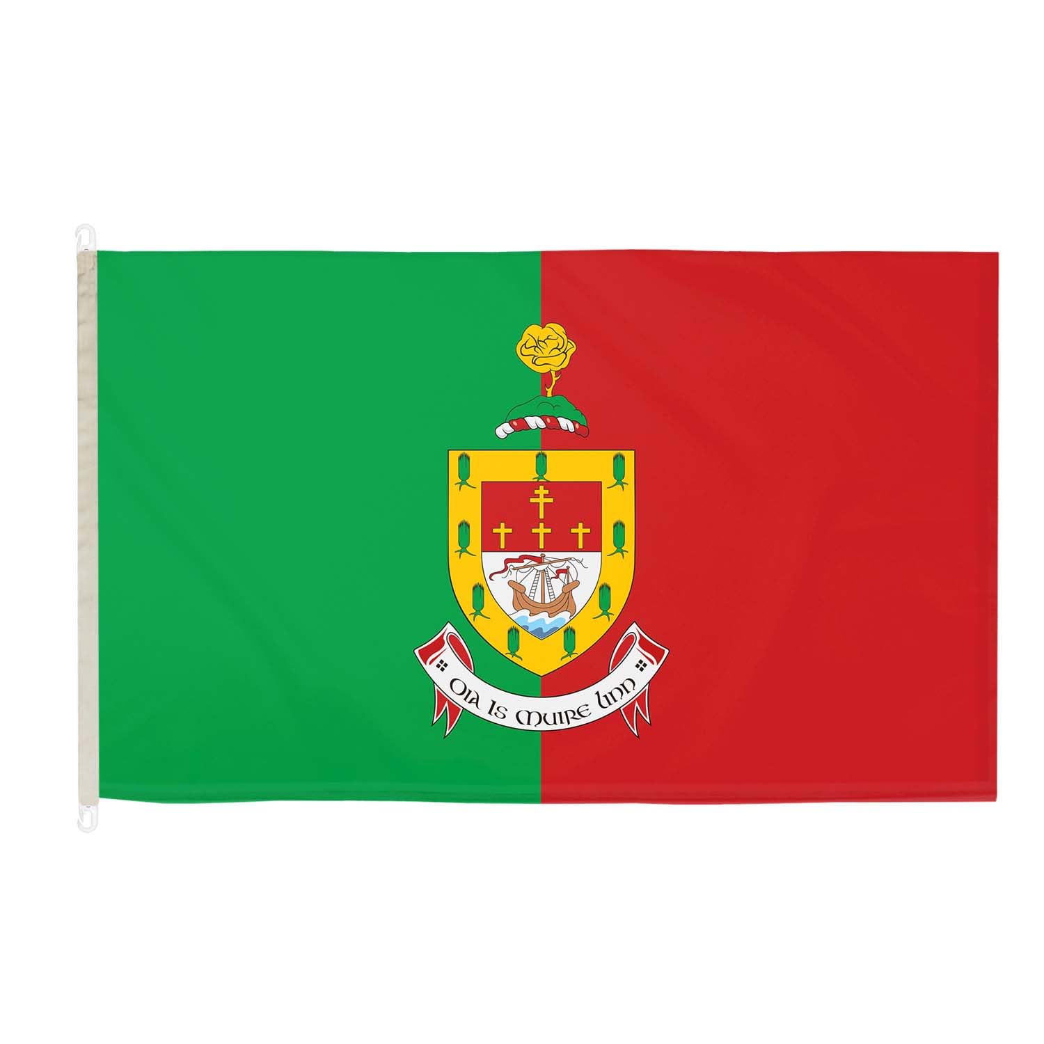 DuraFlag Mayo Flag Premium Quality With Clips Reinforced Stitching Suitable For Flagpoles 150cm x 90cm Marine Grade Polyester Weatherproof Fade Resistant Indoor Outdoor Mayo County Flag — image 1