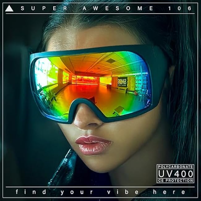 Super Oversized XXL Goggle Style Wrap Around Sport Plastic Sunglasses