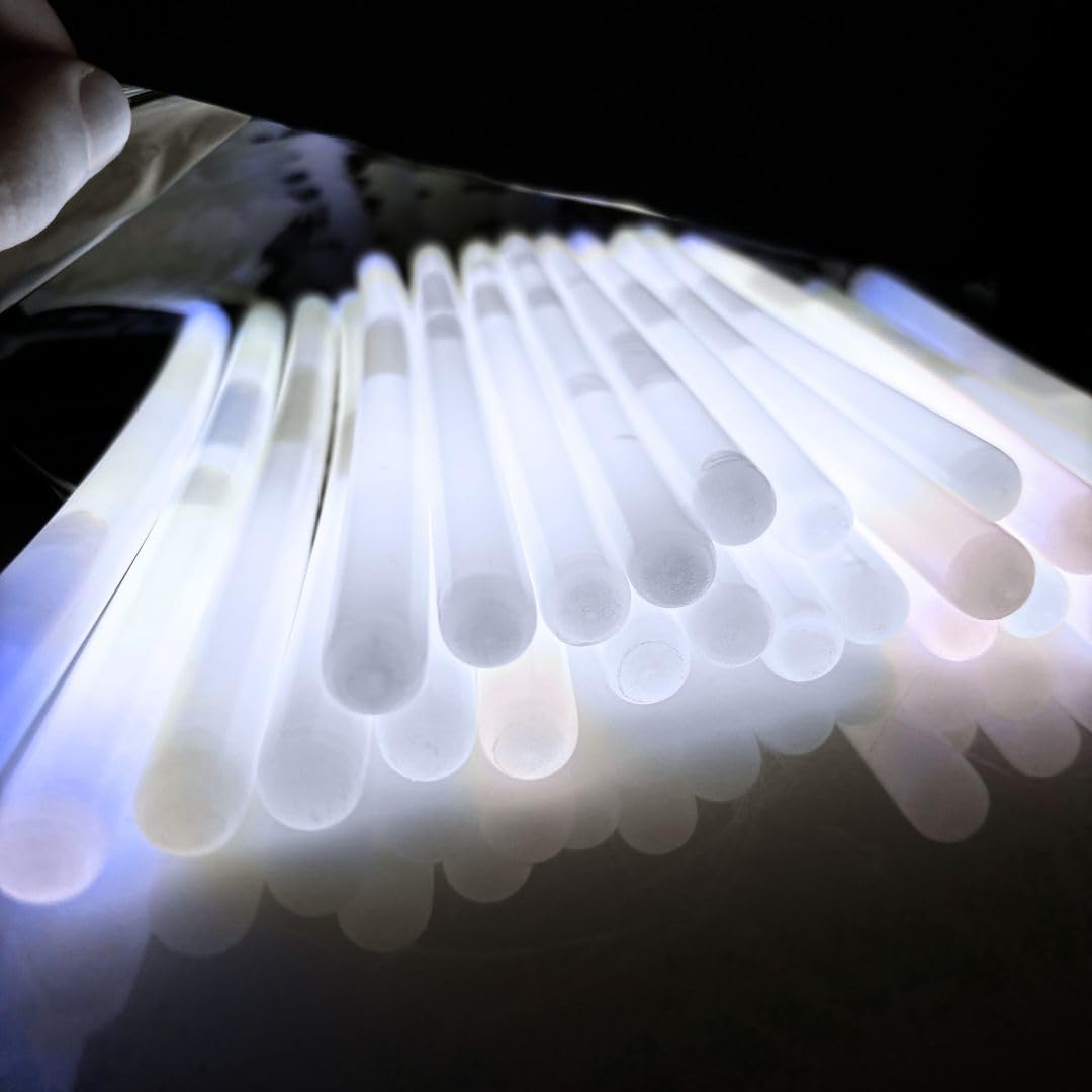 KNIXS Long Knicklichter – Long Knicklichter – 25er Tüte Gletscherweiß, 25 cm