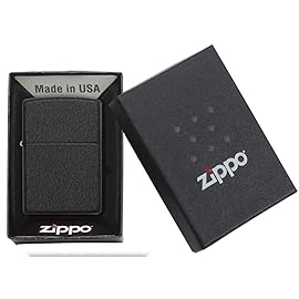 Zippo Lighter - Personalized Custom Message Engraved Windproof Classic Pocket Lighter Black Crackle