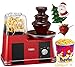 Produktbild Popcornmaschine für Heimkino, gehören Schokoladenbrunnen, 2-in-1-Popcorn Maker, Einfache Installation und Bedienung, Recht Leicht,BPF-frei, 1200 W
