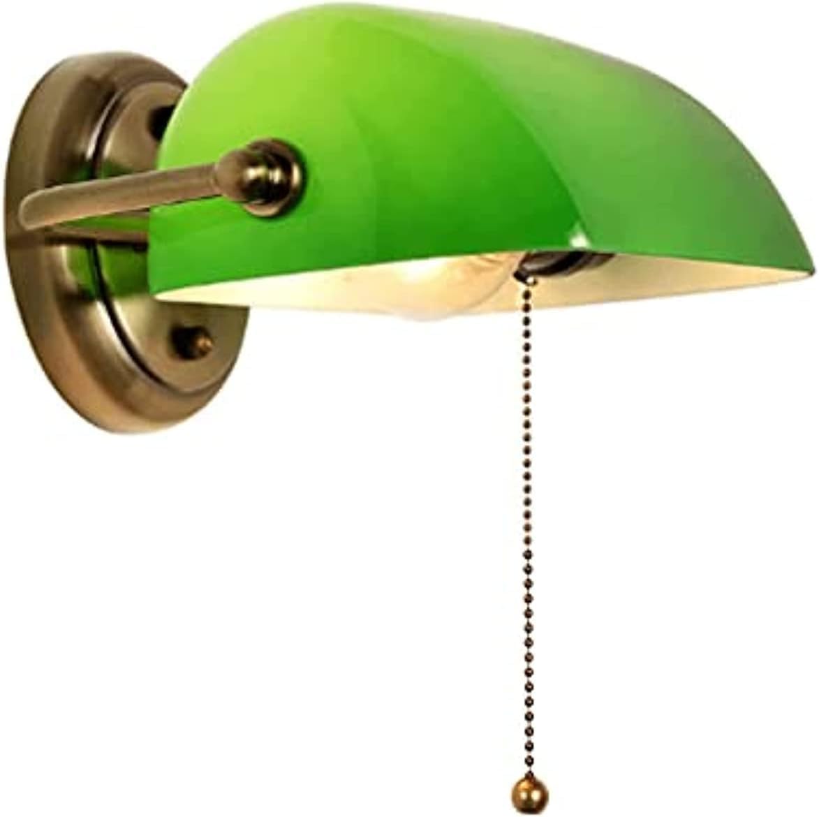 Lámpara de lectura de pared de estilo rústico con cadena para mesita de noche y salón