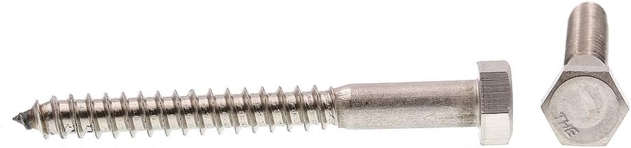 Prime-Line 9055726 Hex Lag Screws, 5/16 In. X 3 In., Grade 18-8 Stainless Steel (25 Pack)