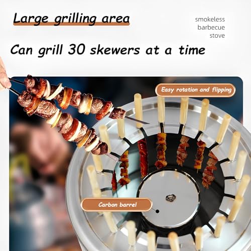 Grill na węgiel drzewny, przenośny grill beczkowy, grill ze stali nierdzewnej, do gotowania na świeżym powietrzu, na kemping, piknik, grill ogrodowy