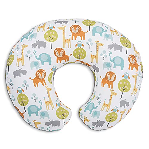 Boppy- Cojín de lactancia algodón, ergonómico, indeformable y óptima adaptabilidad, de 0 a 12 meses, estampado Jungle