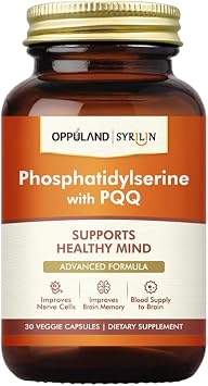 Phosphatidylserine with PQQ 30 Veggie Capsules,Phosphatidylserine Supplement | Improves Nerve Cells & Brain Memory