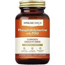 Phosphatidylserine with PQQ 30 Veggie Capsules,Phosphatidylserine Supplement | Improves Nerve Cells & Brain Memory