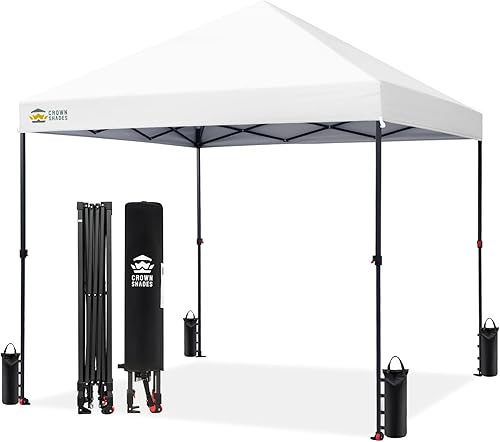Miniatura 35 de Crown Shades Altura ajustable al instante, Toldo emergente de 10x10 pies - Tienda de campaña de playa con configuración de un solo toque - Fácil