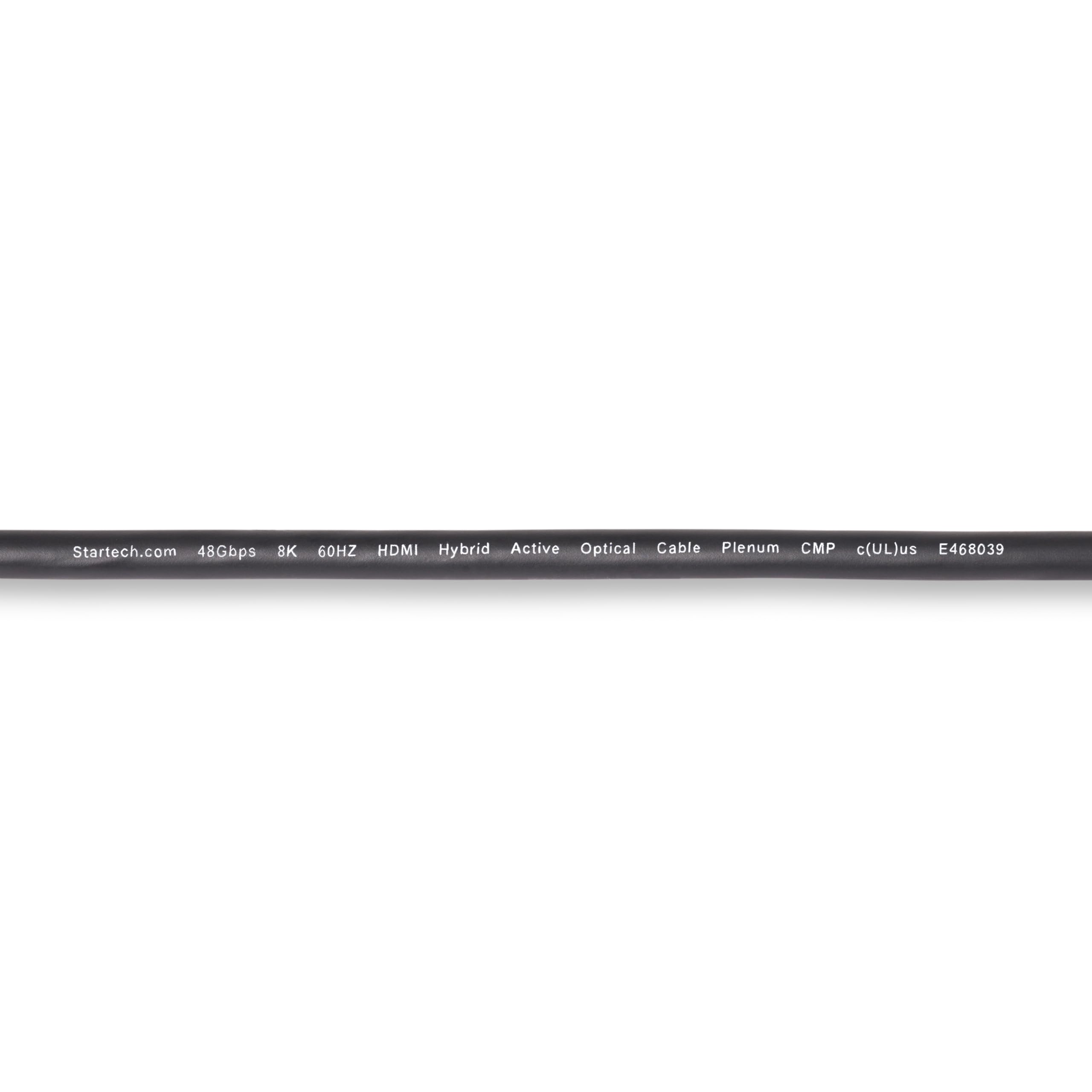 StarTech Cable HDMI 2.1 Óptico Activo de 9,1m 8K 60Hz, 48Gbps, Plenum CMP | Admite 8K 30Hz y 4K 144Hz, Con DSC 1.2a hasta 10K 60Hz, Compatible con adaptadores USB-C a HDMI
