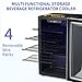 Antarctic Star Beverage Refrigerator Cooler - 120 Can Mini Fridge Glass Door for Soda Beer or Wine Small Drink Dispenser Clear Front for Home, Office or Bar,3.2cu.ft.（Black）