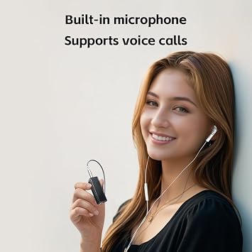 FiiO BTR11 Bluetooth 5.3 Receiver LDAC 3.5mm Built-in Mic Wireless Audio Headphone Amplifier Adapter (Black)