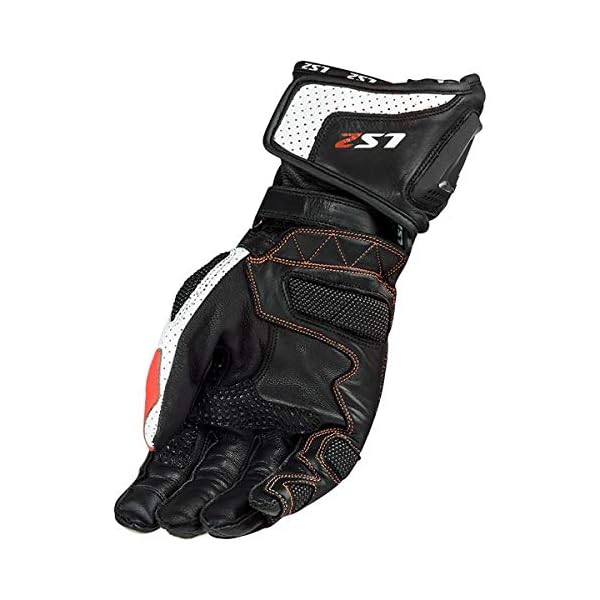 LS2 Helmets Swift Glove (Black/Red - Medium)