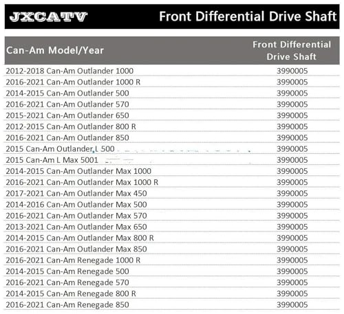Eje de transmisión diferencial delantero Can-Am Outlander Renegade 500 650 800 1000 4