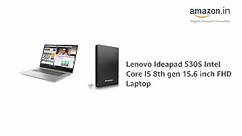 Lenovo Ideapad 530S Intel Core I5 8th gen 15.6 inch FHD Laptop