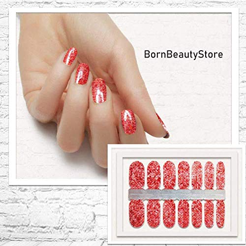 Bornbeauty 5Pcs Glitter Nail Wraps Polish Decal Strips With 1Pcs Nail File Adhesive Shine Nail Art Stickers Manicure Kits For Women Girls (2) #TOP5