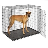 MidWest Homes for Pets Solutions Series XXL Double Door 137 cm Dog Crate for the Largest Breeds, Sturdy Drop Pin Assembly, Black E-Coated