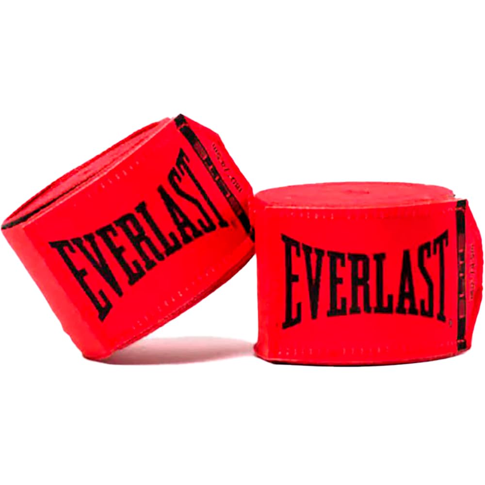 Everlast Elite 180” Hand Wraps - Breathable Nylon-Polyester, Hook & Loop Closure, Wrist & Knuckle Protection, Wear Under Boxing or Training Gloves
